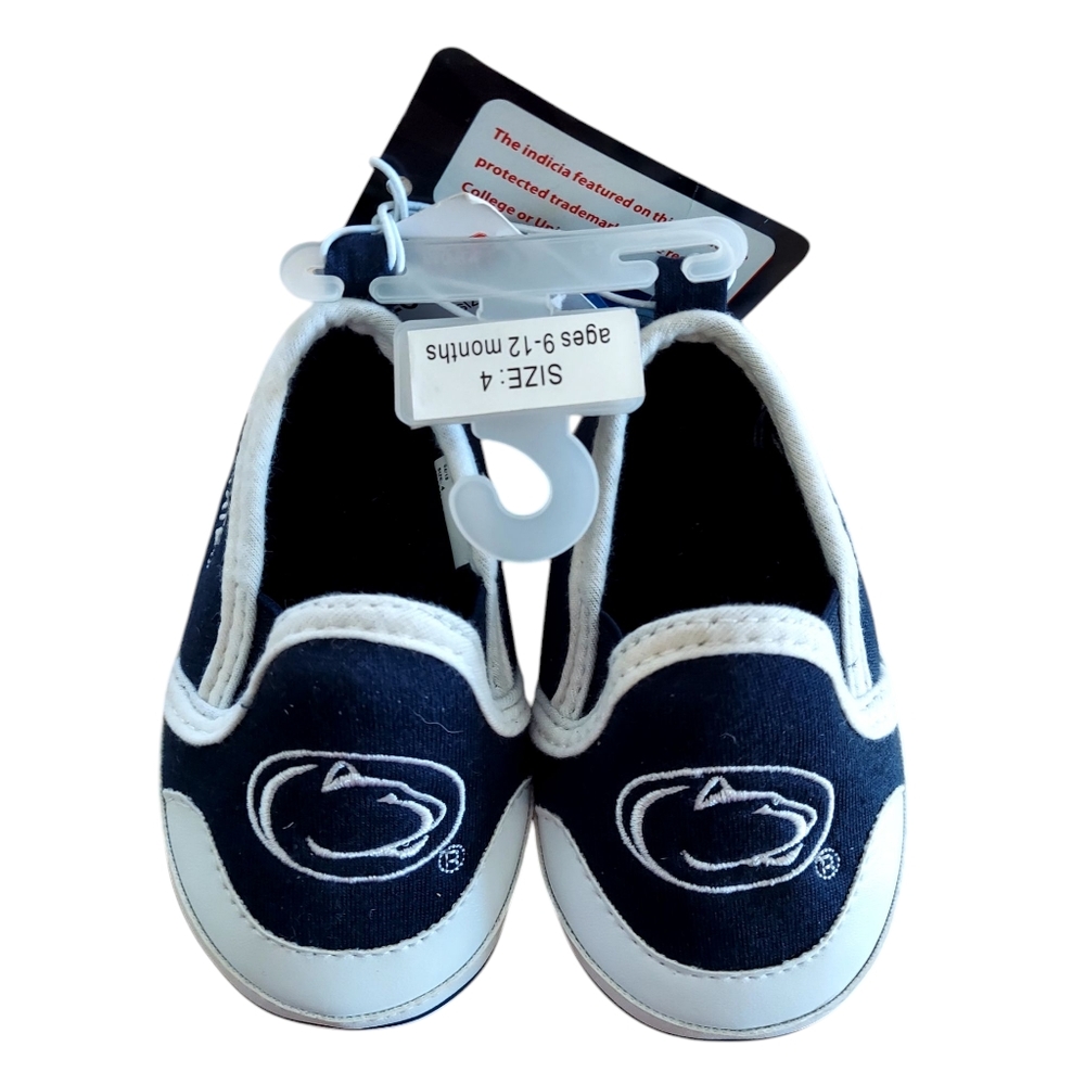 Penn State Nittany Lions Infant Shoes Size 9-12 Months Embroidered Team Logo New